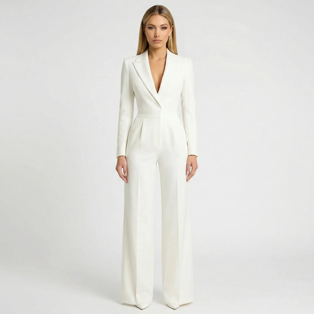 Taillierter Blazer-Jumpsuit Mit Weitem Bein - Luisa