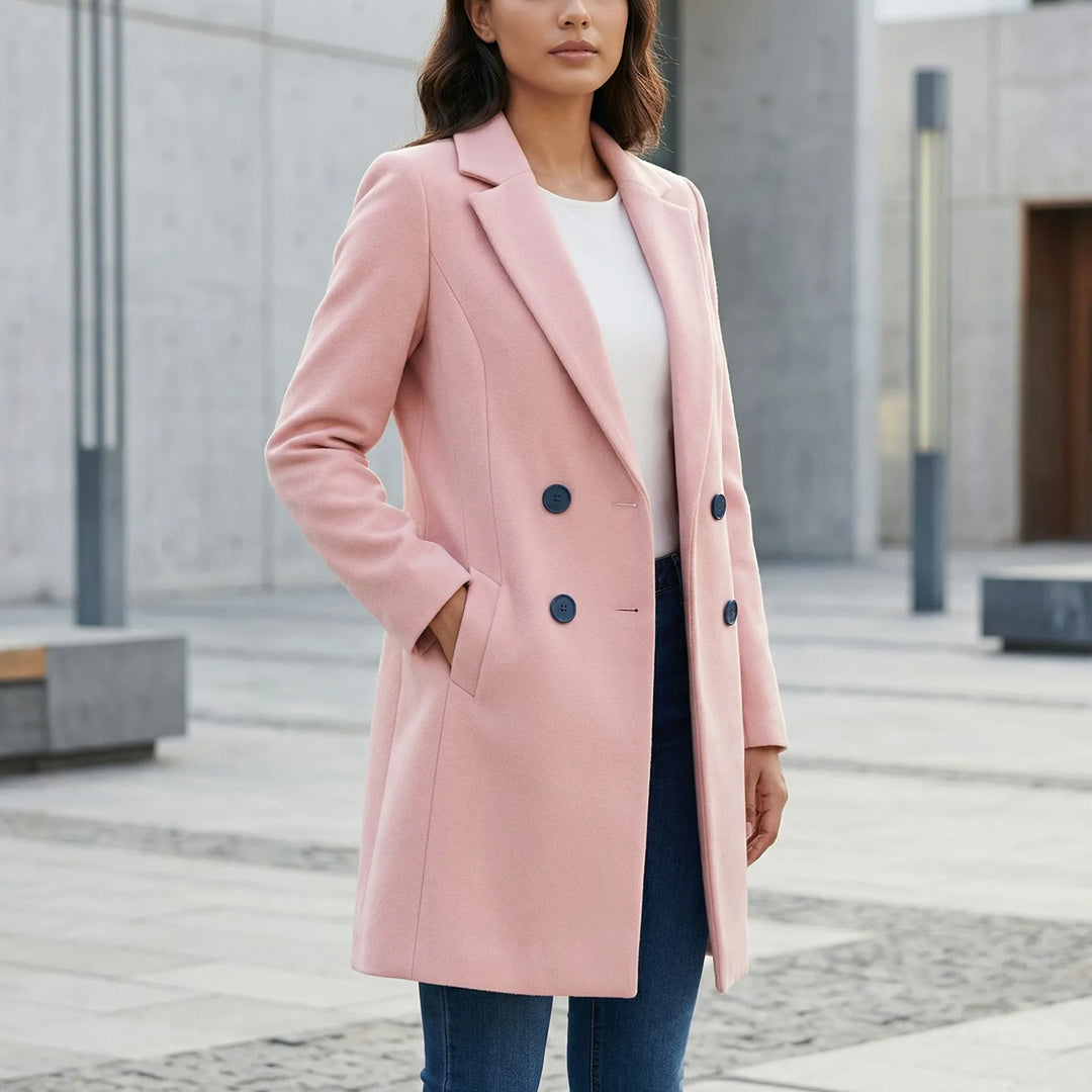Taillierter Langer Mantel - Leni