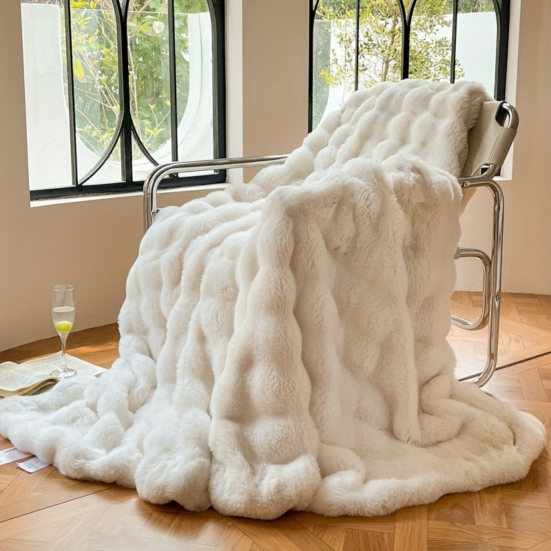Textured Heavyweight Plush Throw - Cosify