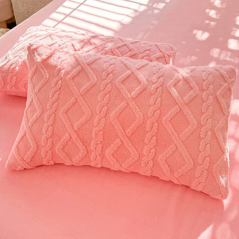 Textured Tufted Standard Pillow Cases - PlushNest