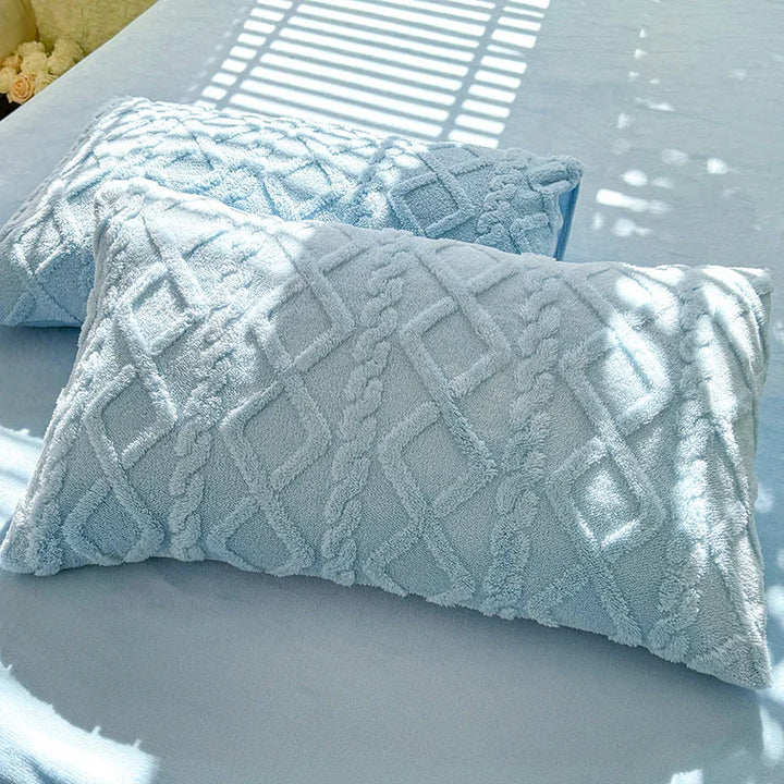 Textured Tufted Standard Pillow Cases - PlushNest