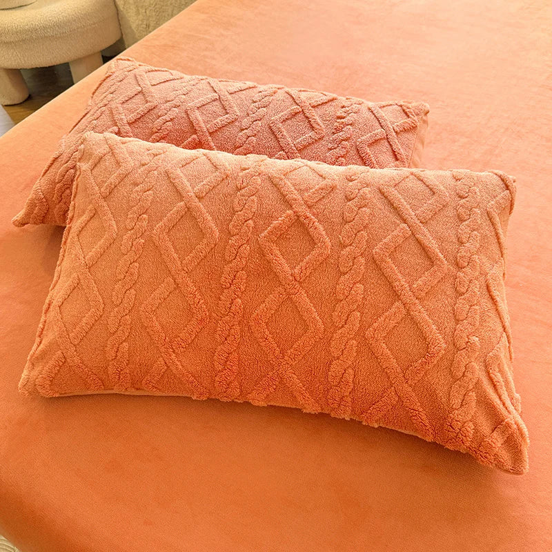 Textured Tufted Standard Pillow Cases - PlushNest