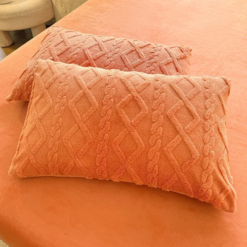 Textured Tufted Standard Pillow Cases - PlushNest