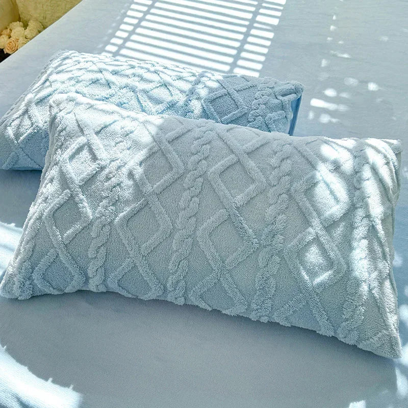 Textured Tufted Standard Pillow Cases - PlushNest