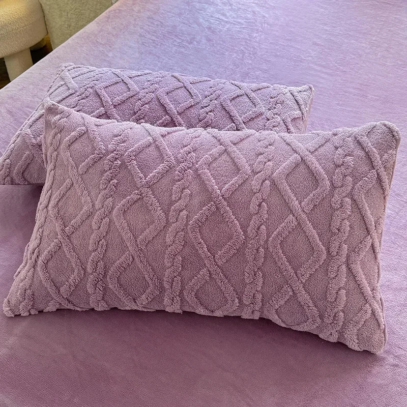 Textured Tufted Standard Pillow Cases - PlushNest