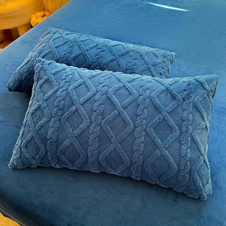 Textured Tufted Standard Pillow Cases - PlushNest