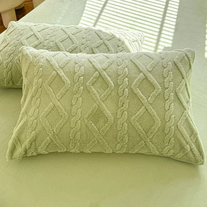 Textured Tufted Standard Pillow Cases - PlushNest