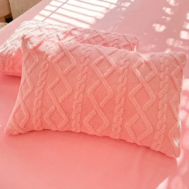 Textured Tufted Standard Pillow Cases - PlushNest