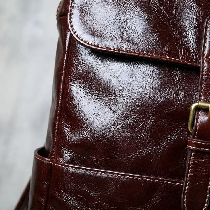 Toplaag Runderleren Rugzak - Leatherlyx