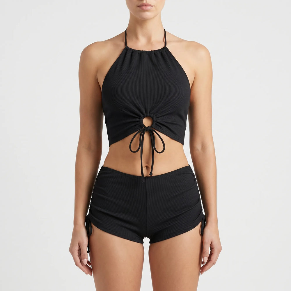 Two-Piece Ribbed Swimsuit Set - Zarley