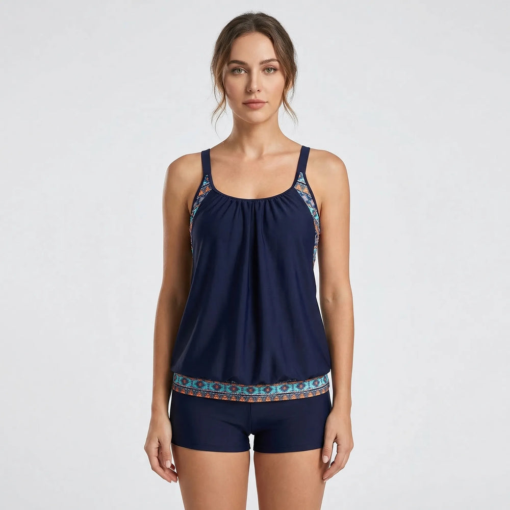 Two-Piece Tankini With Boyshort Bottoms - Rachel