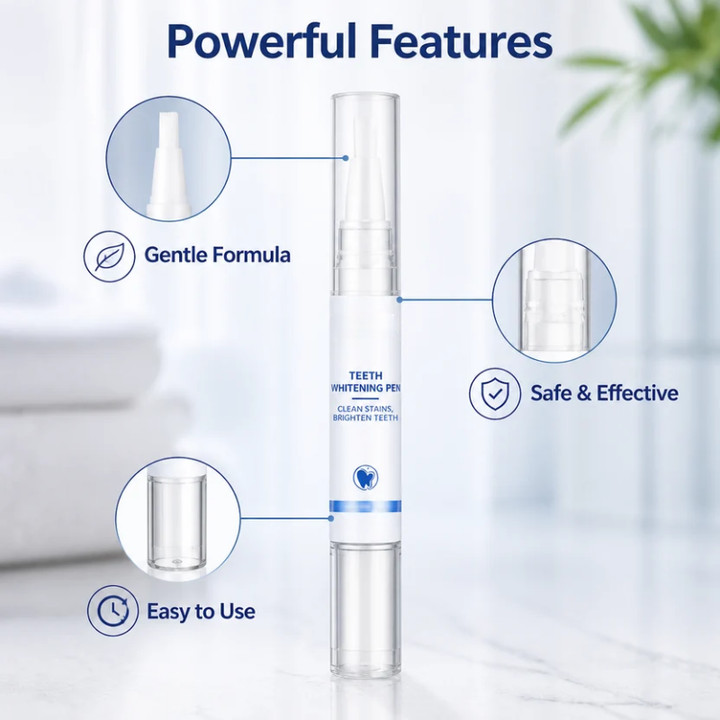 White precision roll-on pen with a capped tip and twist base