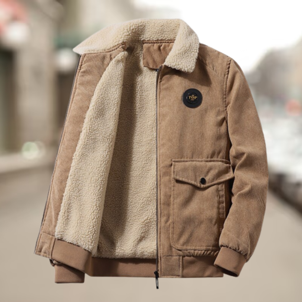 Men's Corduroy Jacket with Fleece Lining – Elias