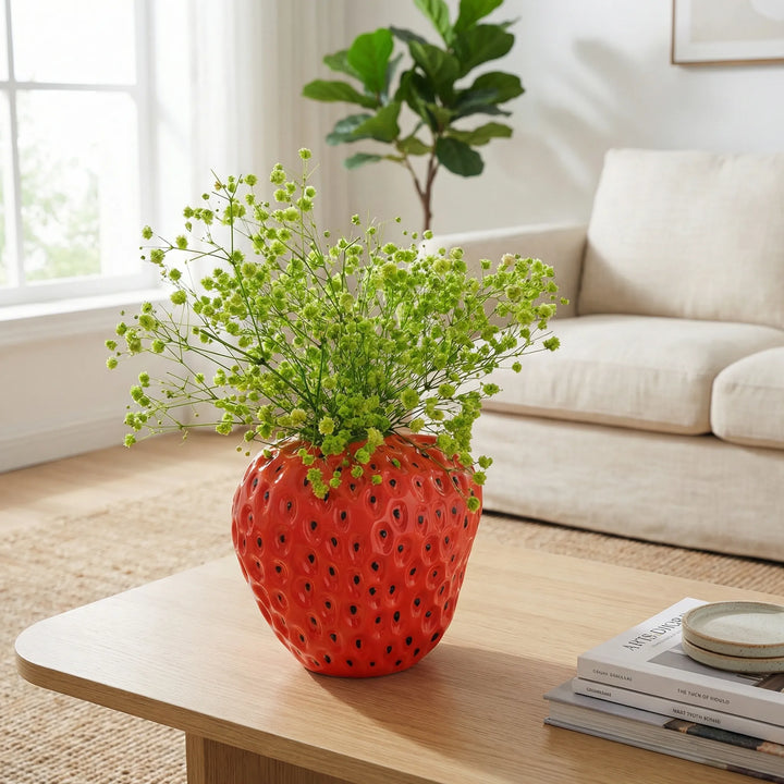 Vaas In Aardbeivorm Met Retro-Uitstraling - Strawform