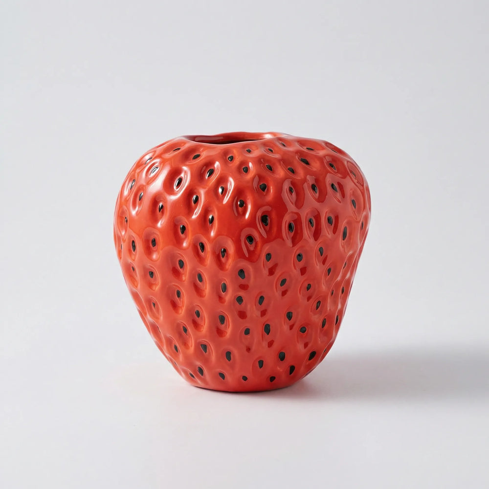 Vaas In Aardbeivorm Met Retro-Uitstraling - Strawform