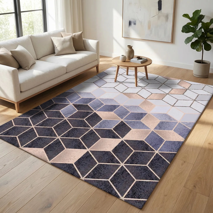 Vierkant Tapijt Met Geometrisch Patroon - Nordiqua