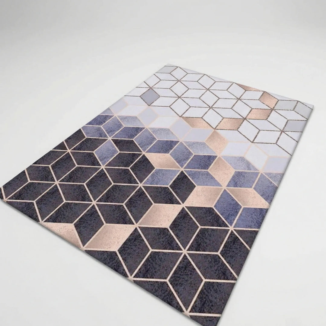 Vierkant Tapijt Met Geometrisch Patroon - Nordiqua