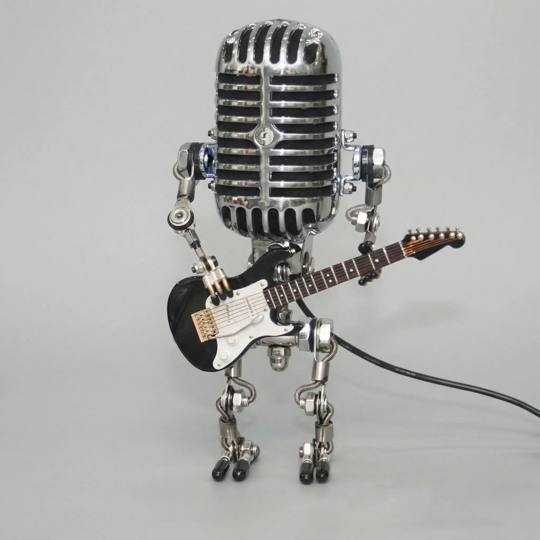 Vintage Robotlamp Met Gitaar - Mikrolux