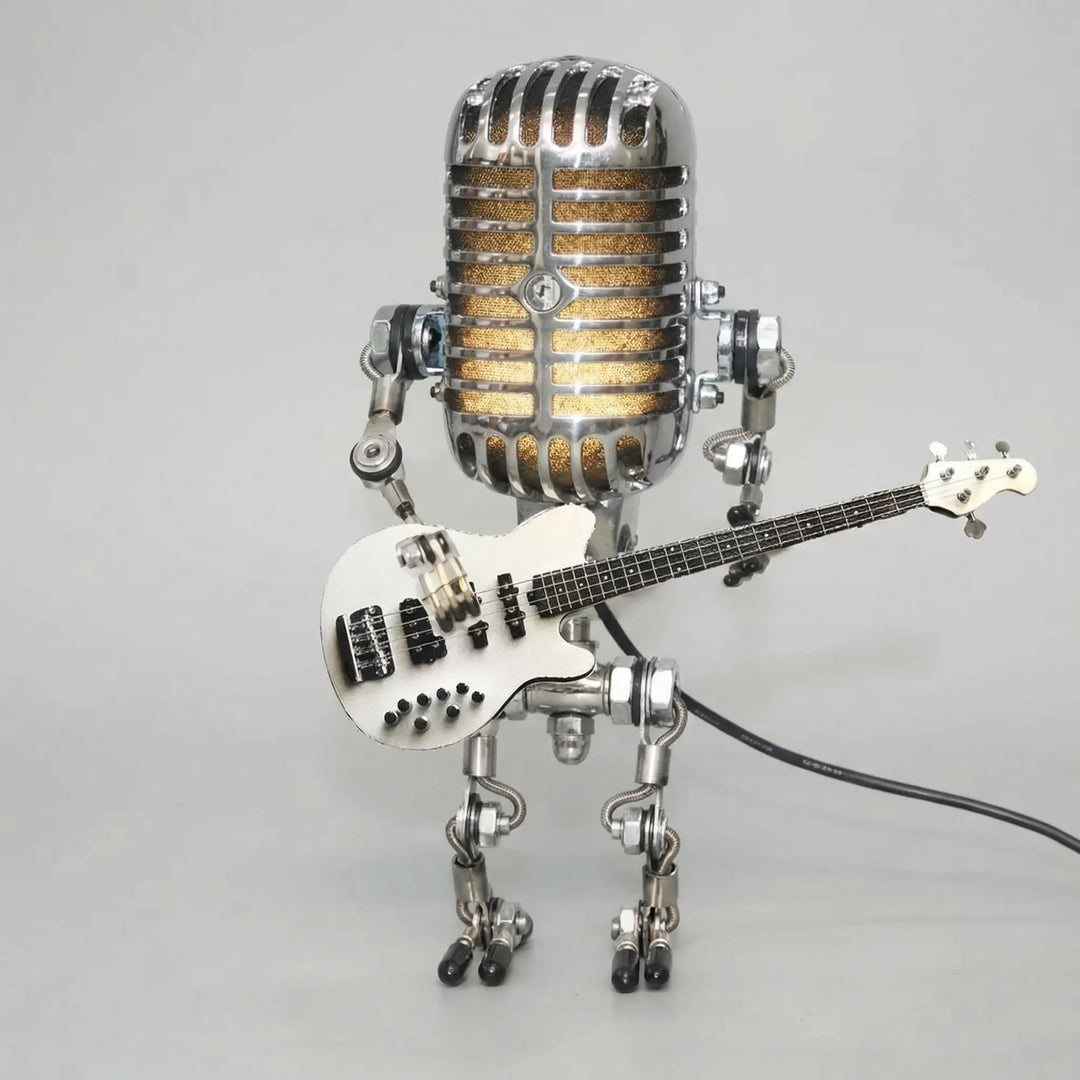 Vintage Robotlamp Met Gitaar - Mikrolux