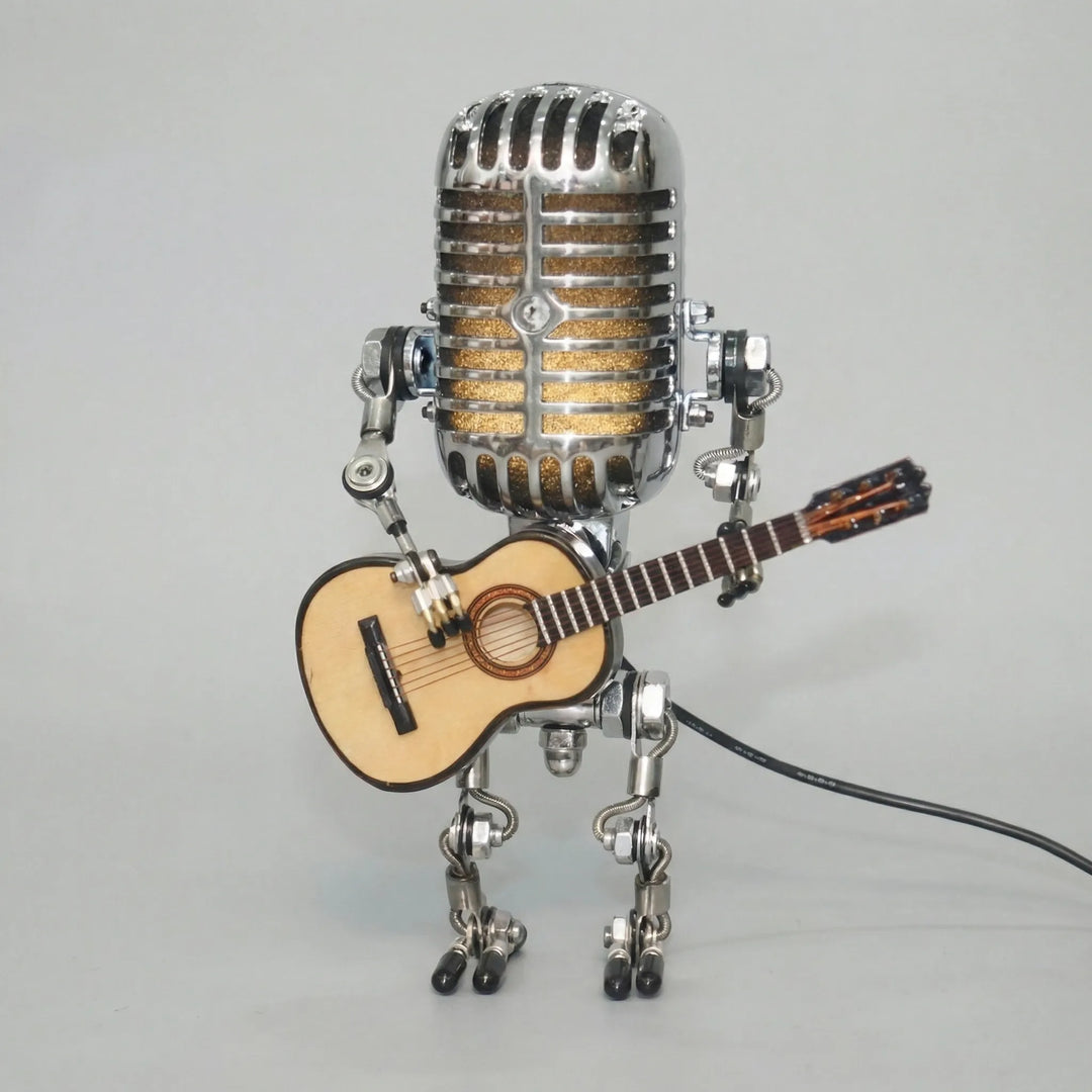 Vintage Robotlamp Met Gitaar - Mikrolux