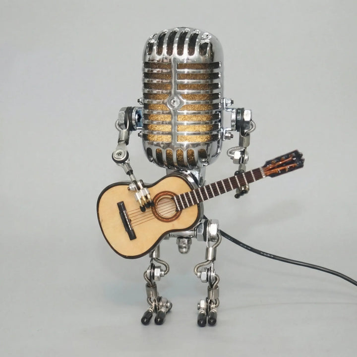 Vintage Robotlamp Met Gitaar - Mikrolux
