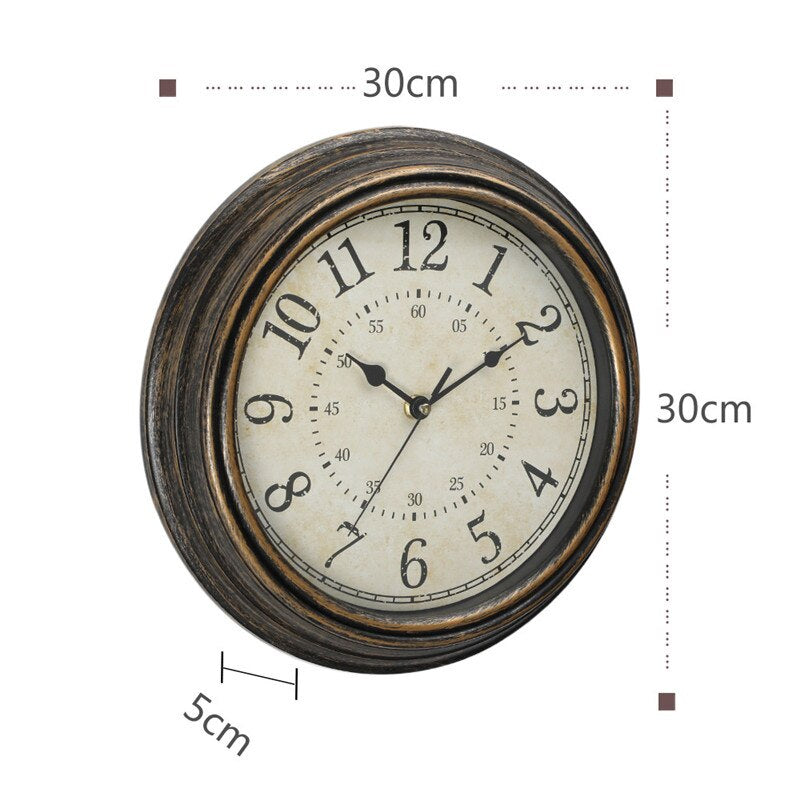 Vintage Style Rustic Wall Clock - Chronos