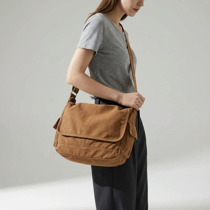 Vintage Canvas Schoudertas - UrbanSatchel