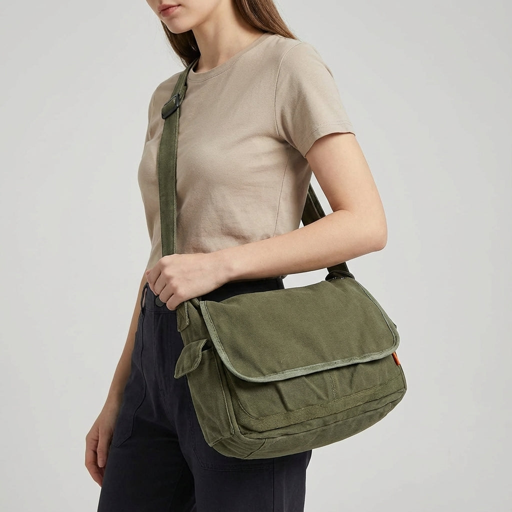 Vintage Canvas Schoudertas - UrbanSatchel