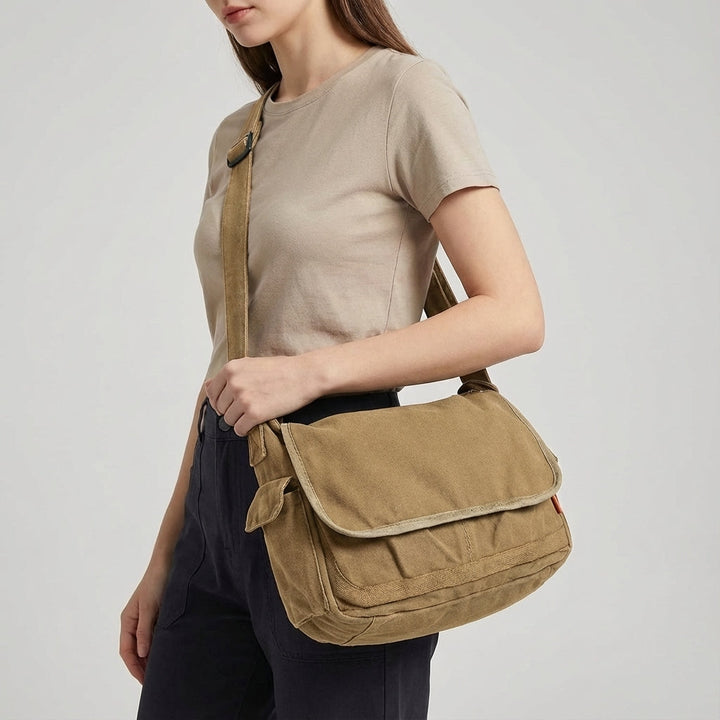 Vintage Canvas Schoudertas - UrbanSatchel