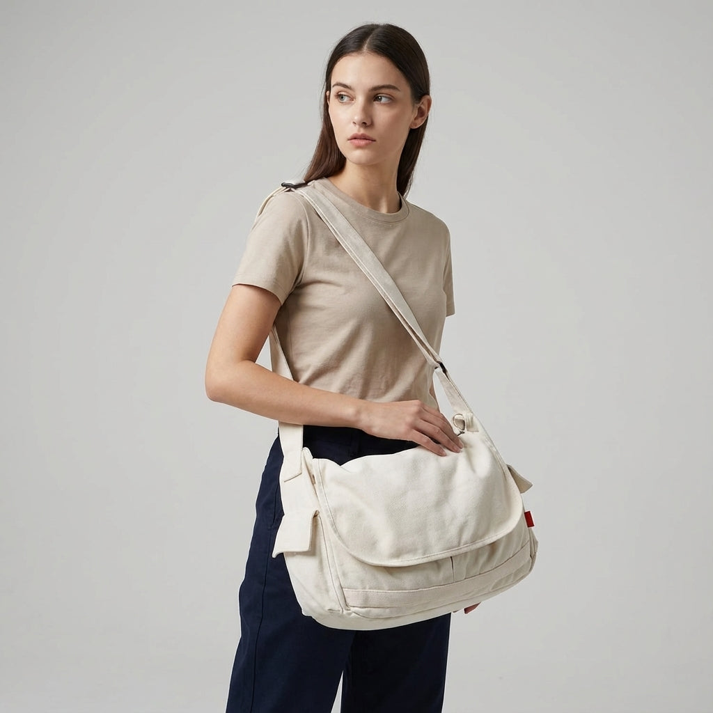 Vintage Canvas Schoudertas - UrbanSatchel