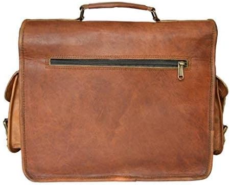 Vintage Messenger Tas Van Geitleer - Vintageo