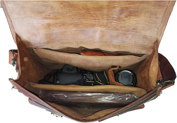 Vintage Messenger Tas Van Geitleer - Vintageo