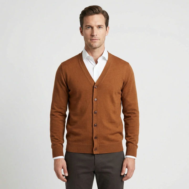 Vorgeformte V Hals Strickjacke - Gino