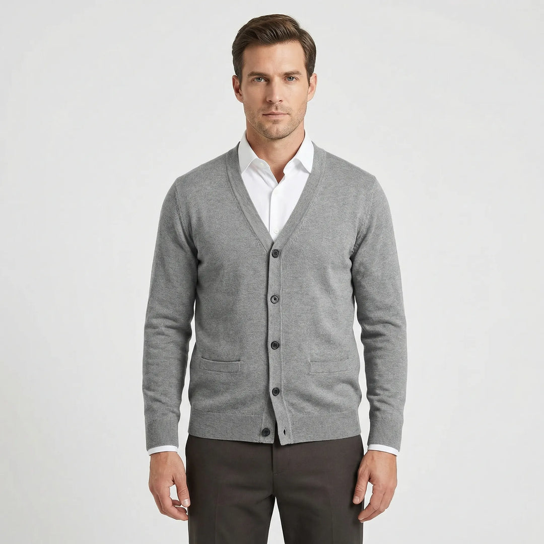 Vorgeformte V Hals Strickjacke - Gino