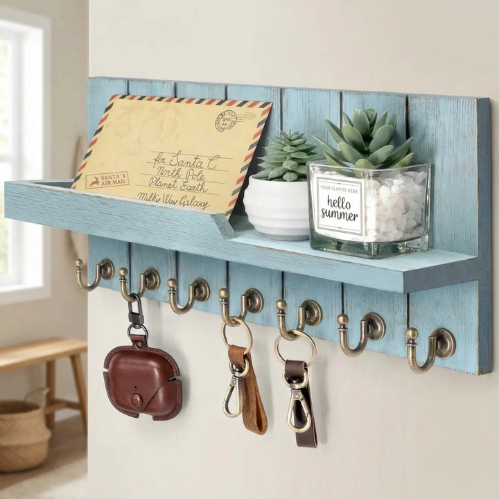 Wandgemonteerd Sleutelbord Met Plank - WallNest