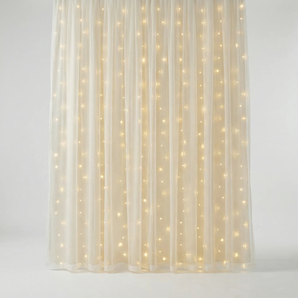 Warm Wit LED-Lichtgordijn Voor Binnen En Buiten - Glowdrop