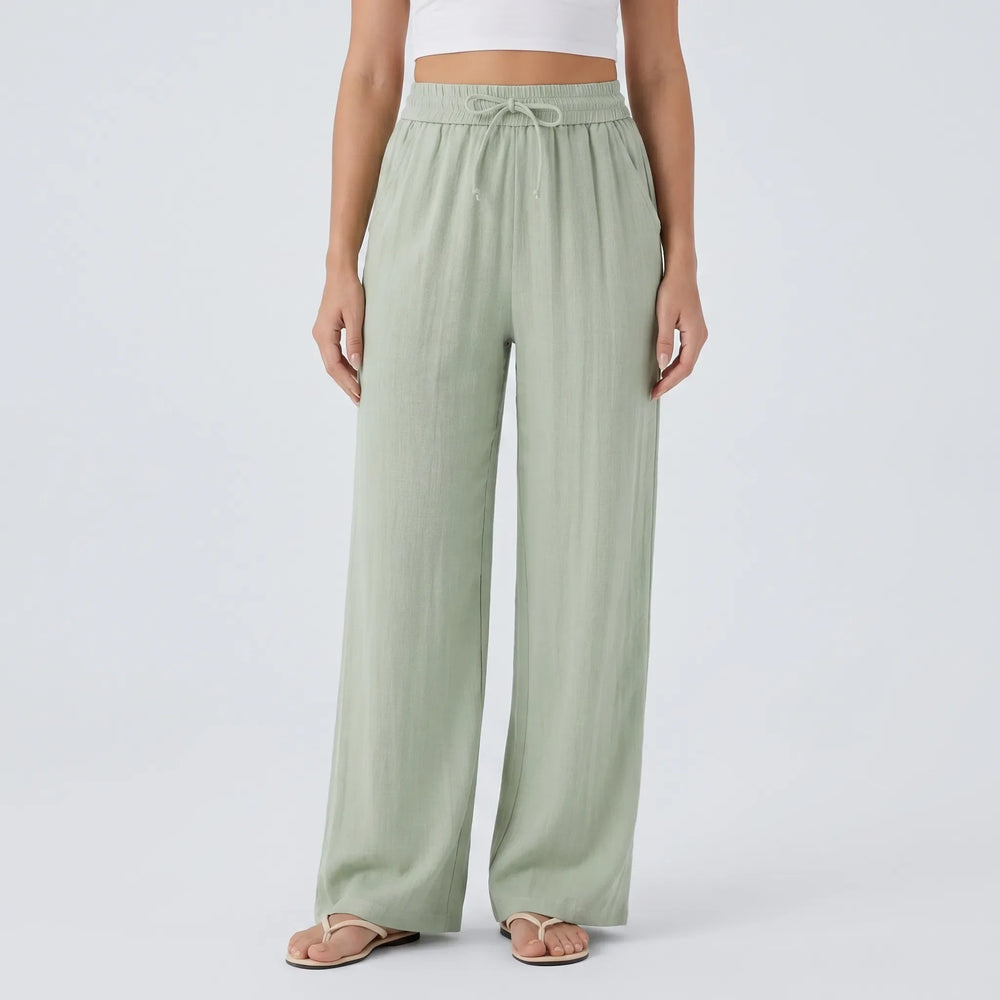 Wide Leg Casual Trousers - Peggy