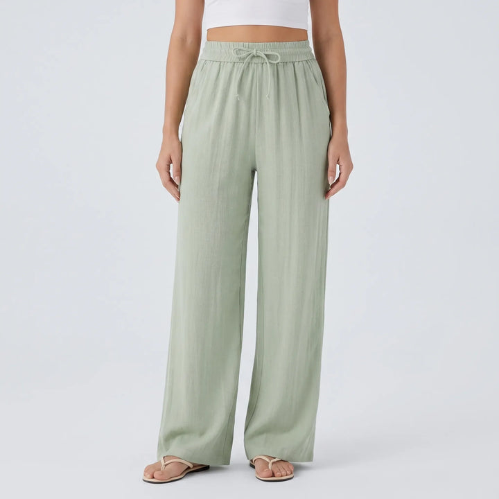 Wide Leg Casual Trousers - Peggy