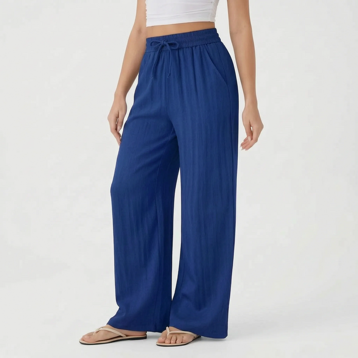 Wide Leg Casual Trousers - Peggy