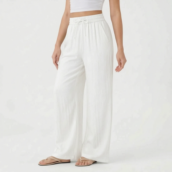 Wide Leg Casual Trousers - Peggy
