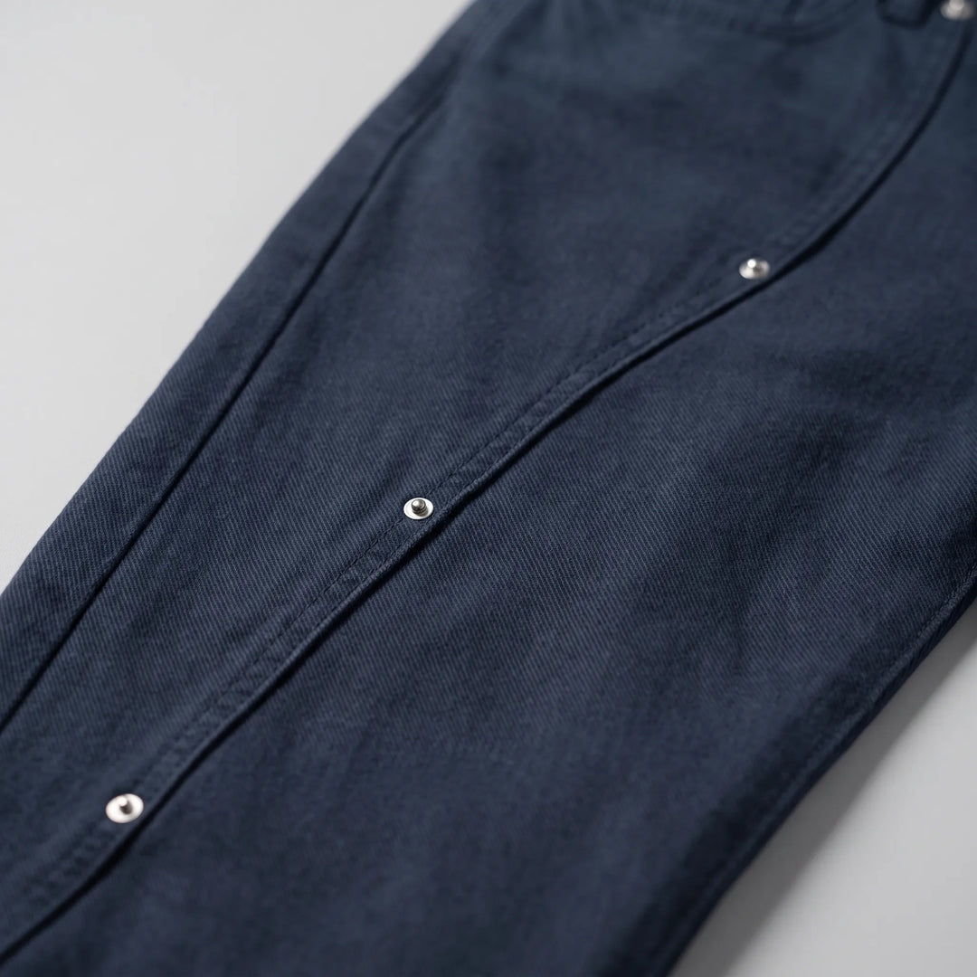 Wide Leg Jeans With Rivets -  Victoria