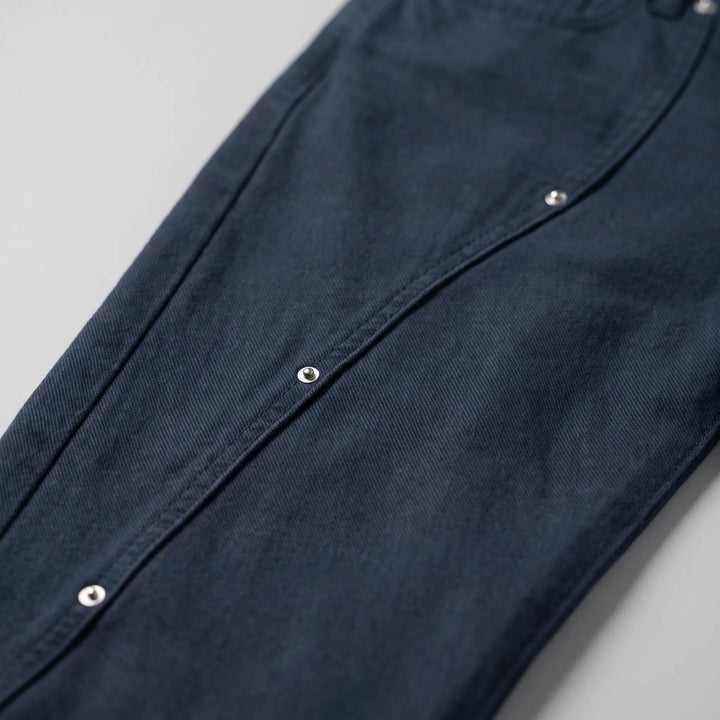 Wide Leg Jeans With Rivets -  Victoria
