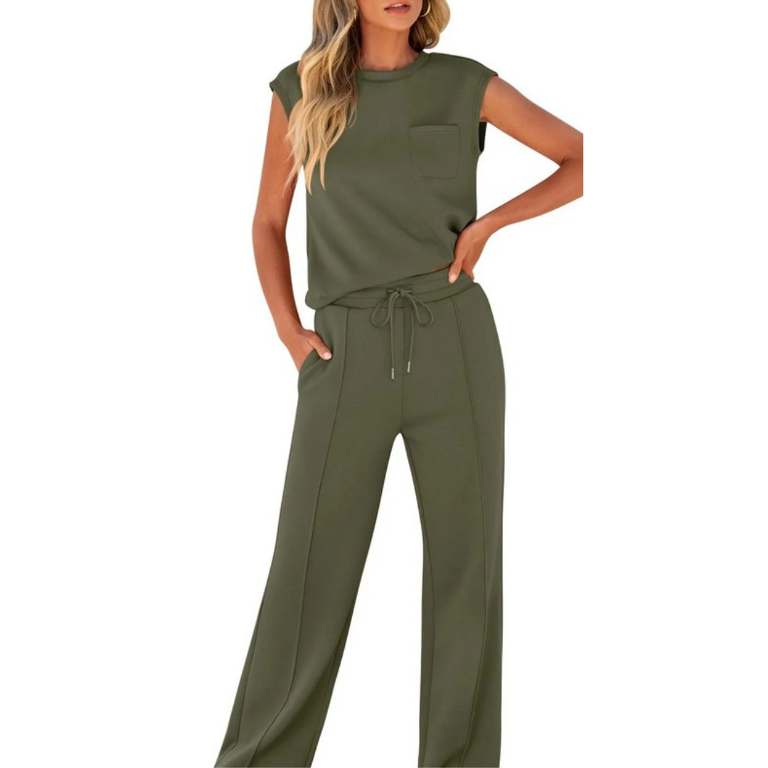 Wide Leg Loungewear Set - Sheri