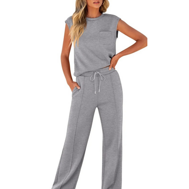 Wide Leg Loungewear Set - Sheri