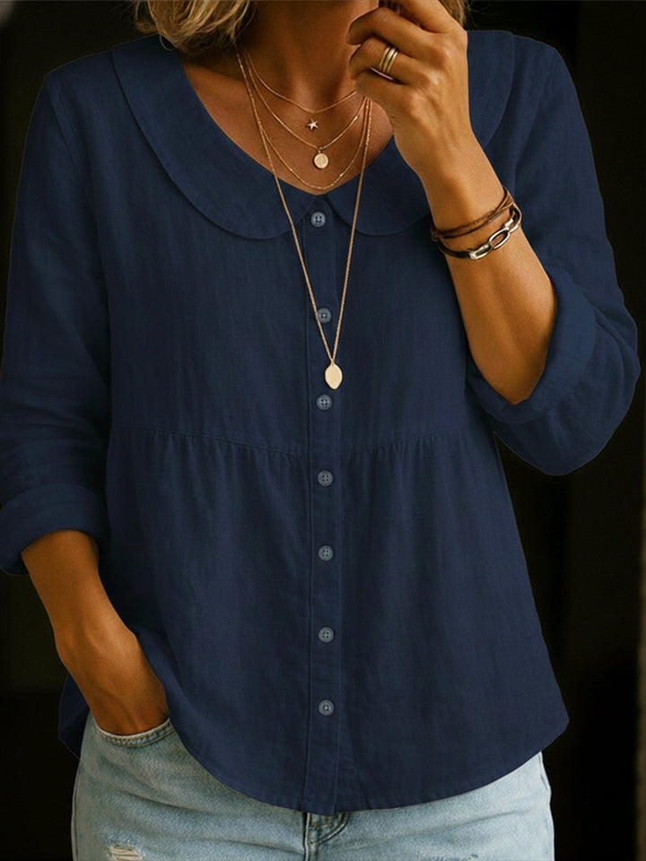 Women's Long Sleeve Button Up Blouse - Aurora