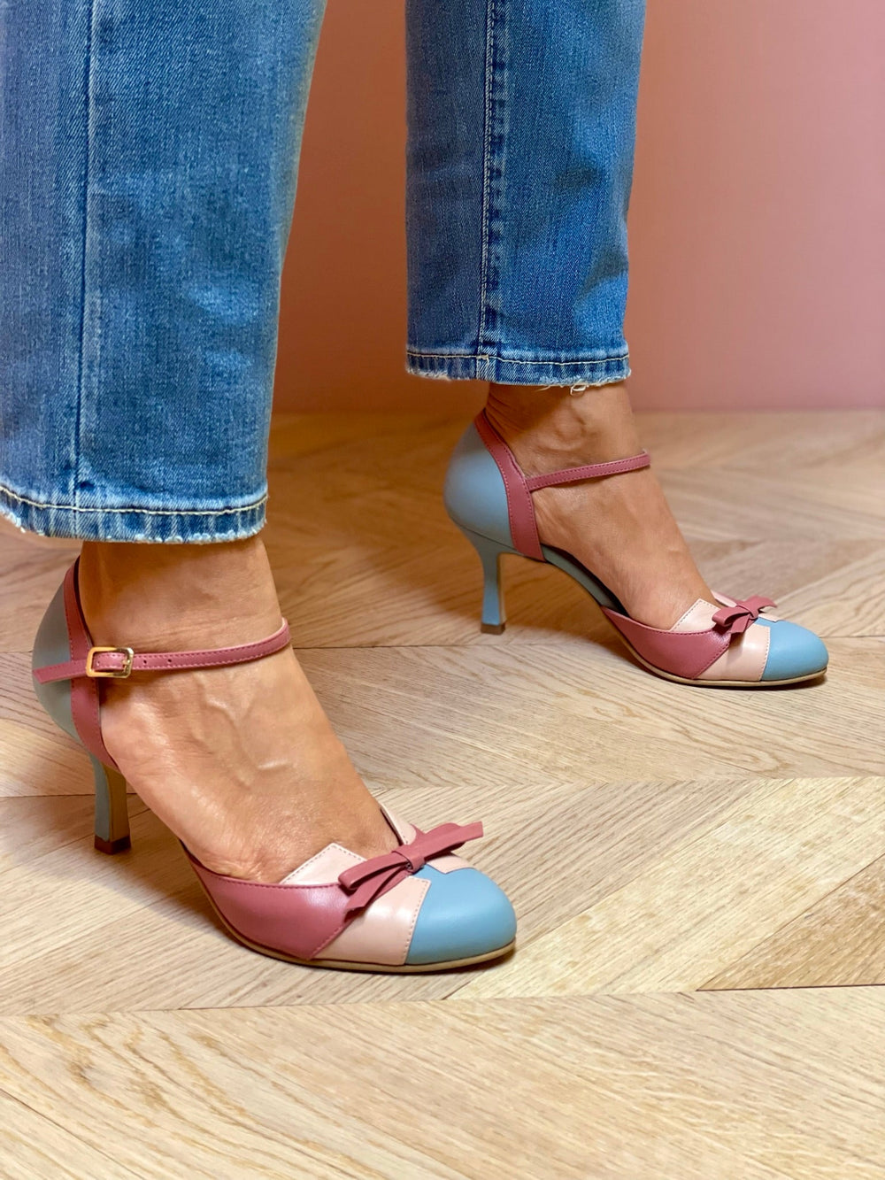 Womens Ankle Strap Heels - Samantha