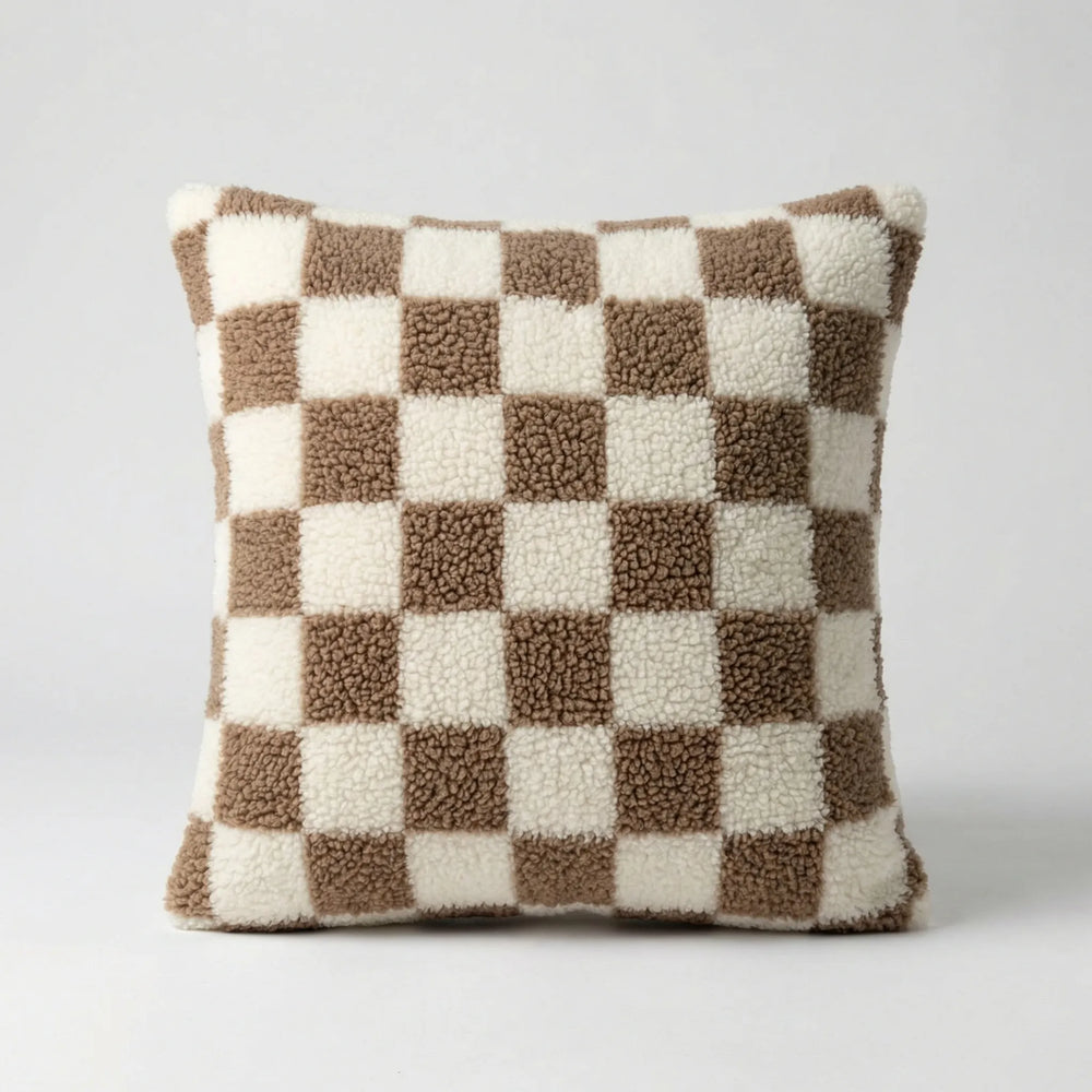 Zachte Kussenhoes Met Dambordpatroon - Squarelo