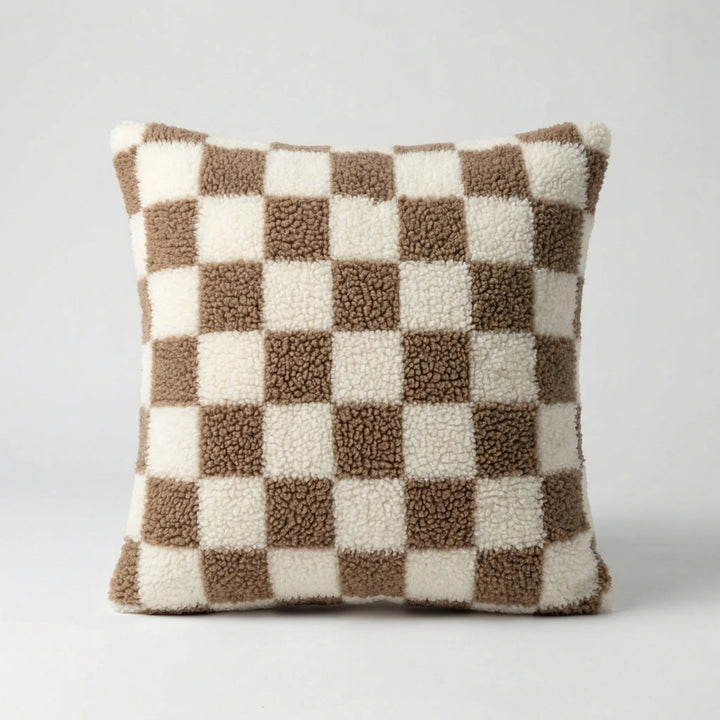 Zachte Kussenhoes Met Dambordpatroon - Squarelo