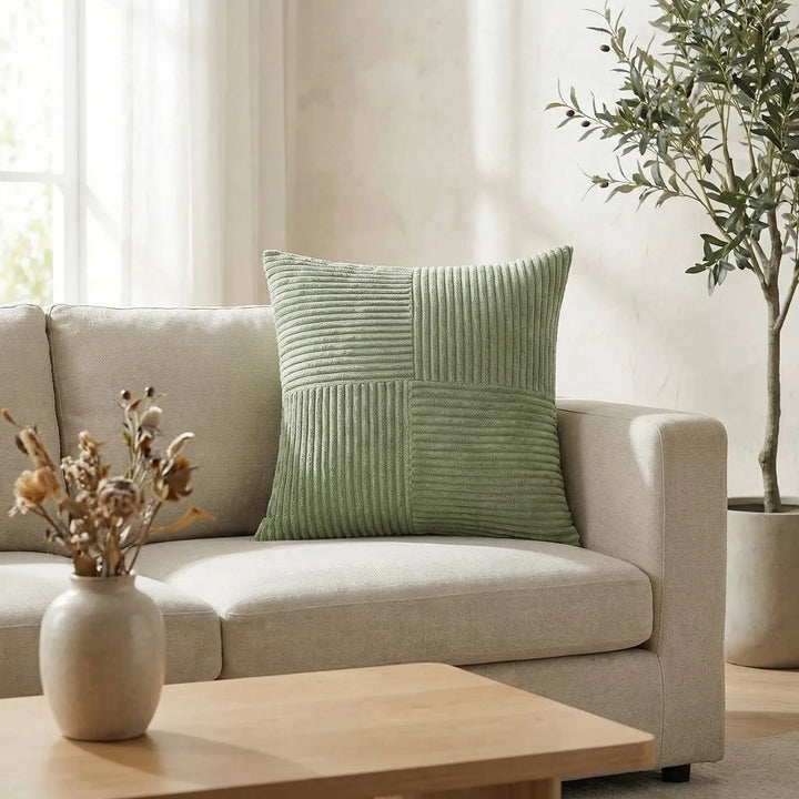 Zachte Kussenhoes Met Ribbelmotief - Cordivo