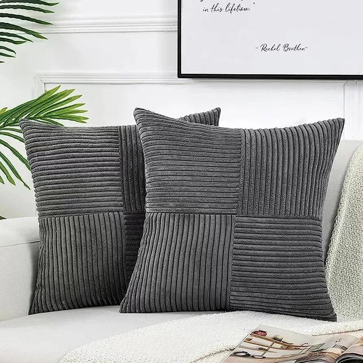 Zachte Kussenhoes Met Ribbelmotief - Cordivo